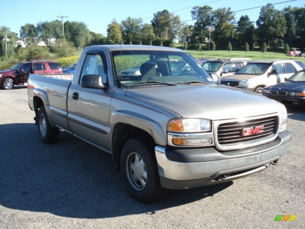 1999 Sierra 1500 SL Regular Cab 4x4 - Pewter Metallic / Graphite photo #1