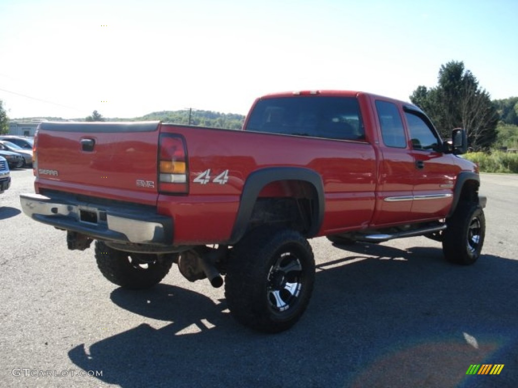 2006 Sierra 2500HD SLE Extended Cab 4x4 - Fire Red / Dark Pewter photo #6