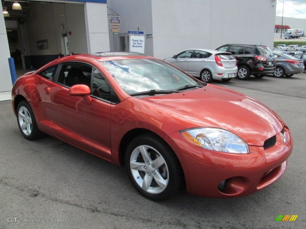 Sunset Orange Pearlescent 2008 Mitsubishi Eclipse GS Coupe Exterior Photo #70672090