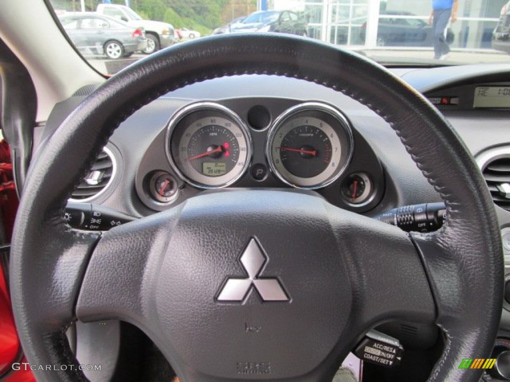 2008 Mitsubishi Eclipse GS Coupe Dark Charcoal Steering Wheel Photo #70672213