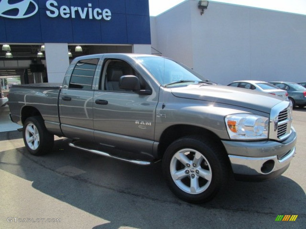 2008 Ram 1500 Big Horn Edition Quad Cab 4x4 - Mineral Gray Metallic / Medium Slate Gray photo #7