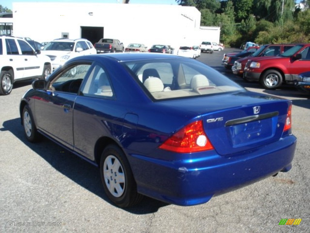 2005 Civic Value Package Coupe - Fiji Blue Pearl / Ivory photo #4