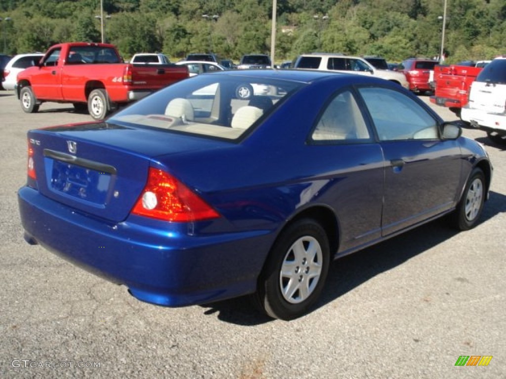 2005 Civic Value Package Coupe - Fiji Blue Pearl / Ivory photo #6