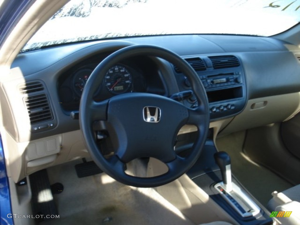 2005 Civic Value Package Coupe - Fiji Blue Pearl / Ivory photo #8