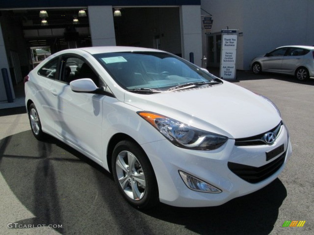 2013 Elantra Coupe GS - Monaco White / Gray photo #3
