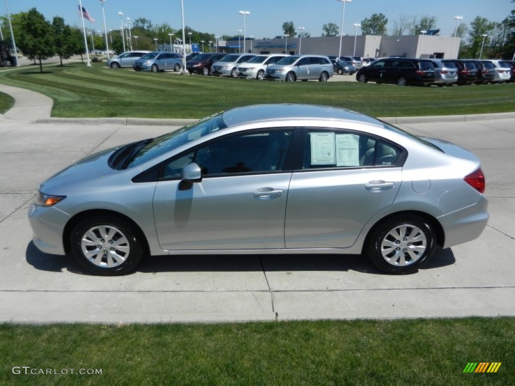 Alabaster Silver Metallic 2012 Honda Civic LX Sedan Exterior Photo #70674613