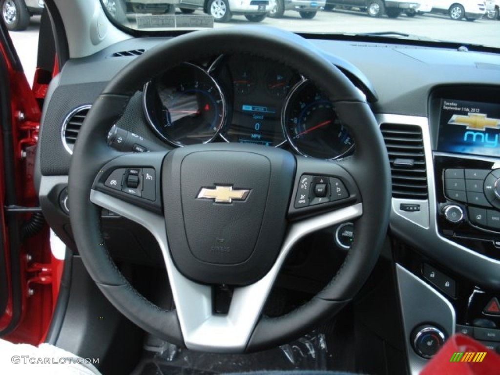 2013 Chevrolet Cruze LTZ/RS Jet Black Steering Wheel Photo #70676968