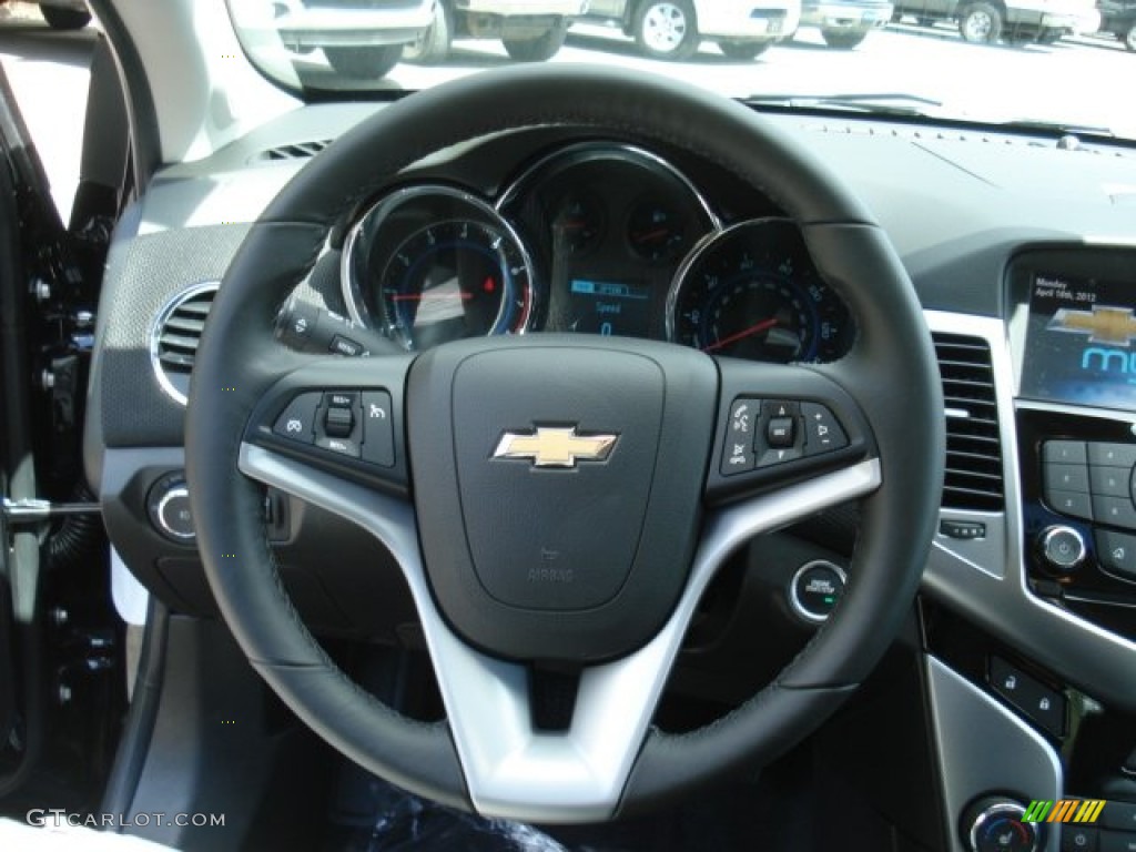 2013 Chevrolet Cruze LTZ/RS Jet Black Steering Wheel Photo #70678606