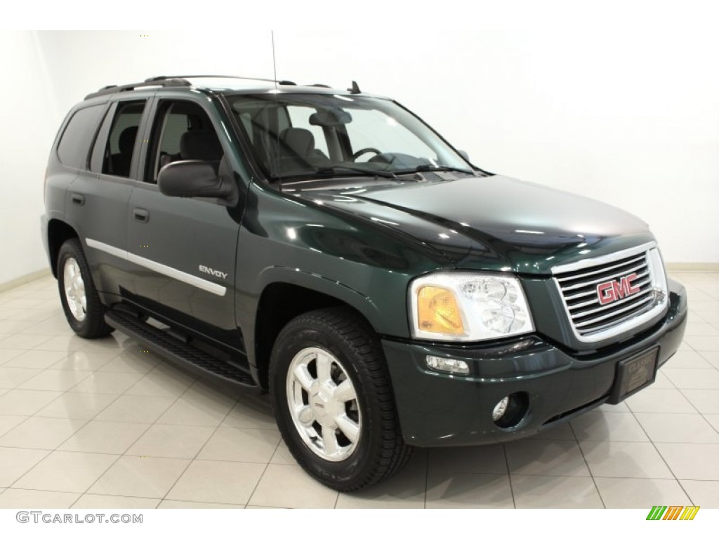2006 Envoy SLE 4x4 - Emerald Green Metallic / Ebony Black photo #1