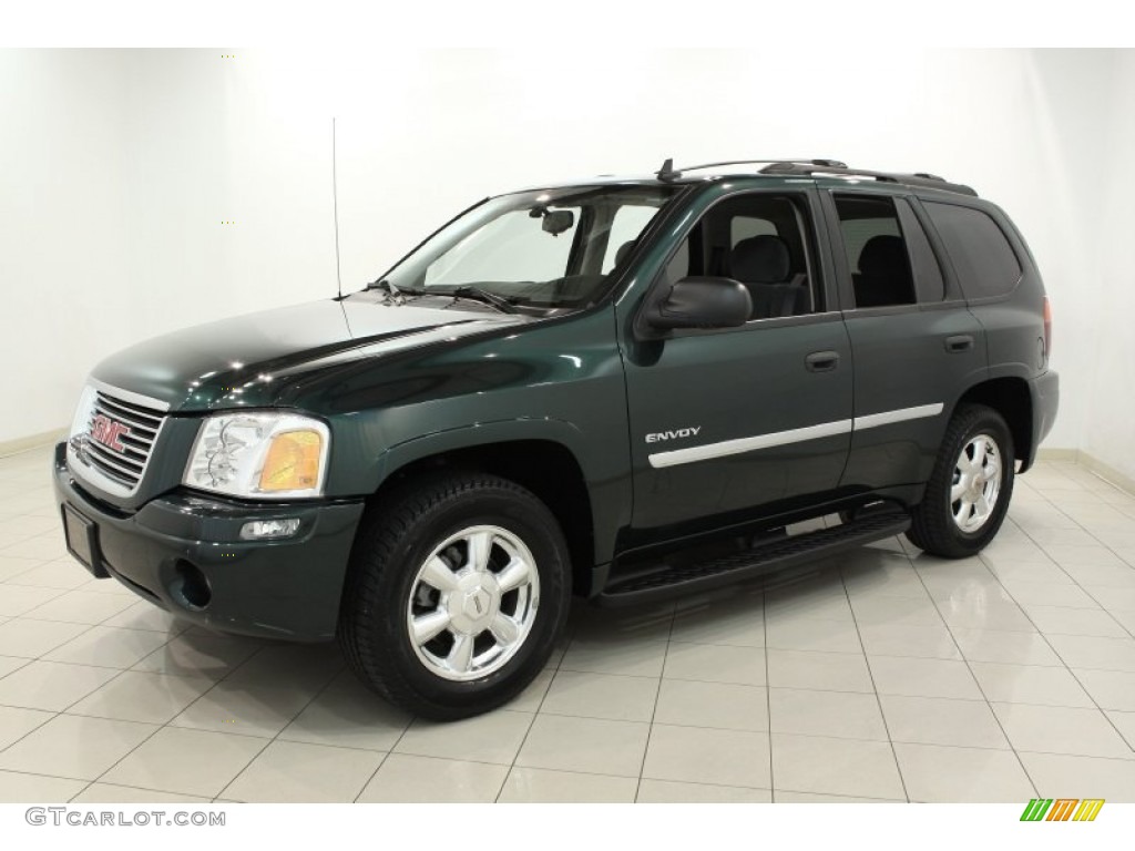 2006 Envoy SLE 4x4 - Emerald Green Metallic / Ebony Black photo #3