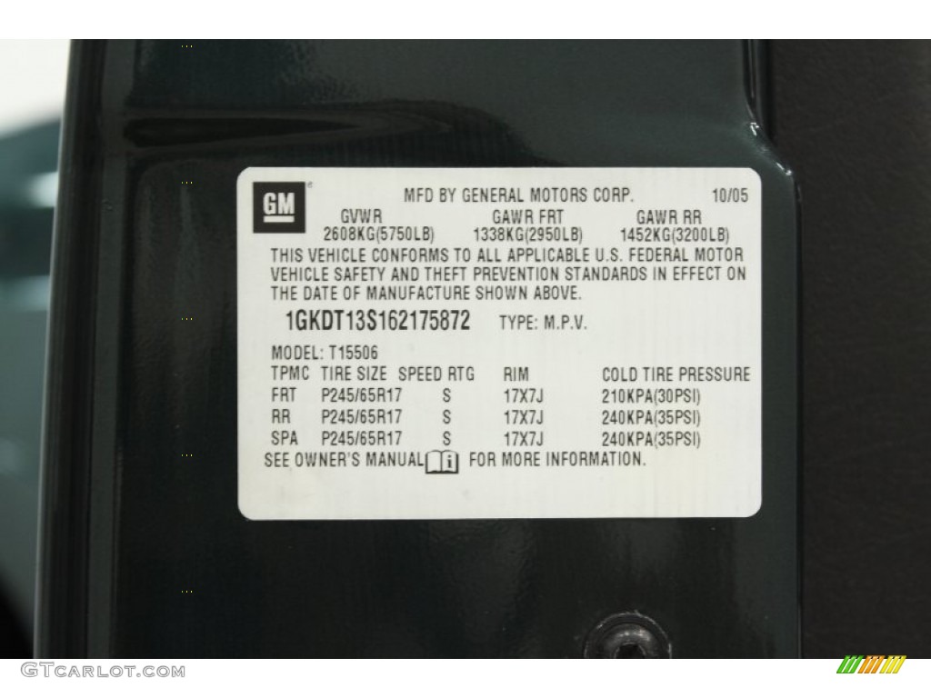 2006 Envoy SLE 4x4 - Emerald Green Metallic / Ebony Black photo #18