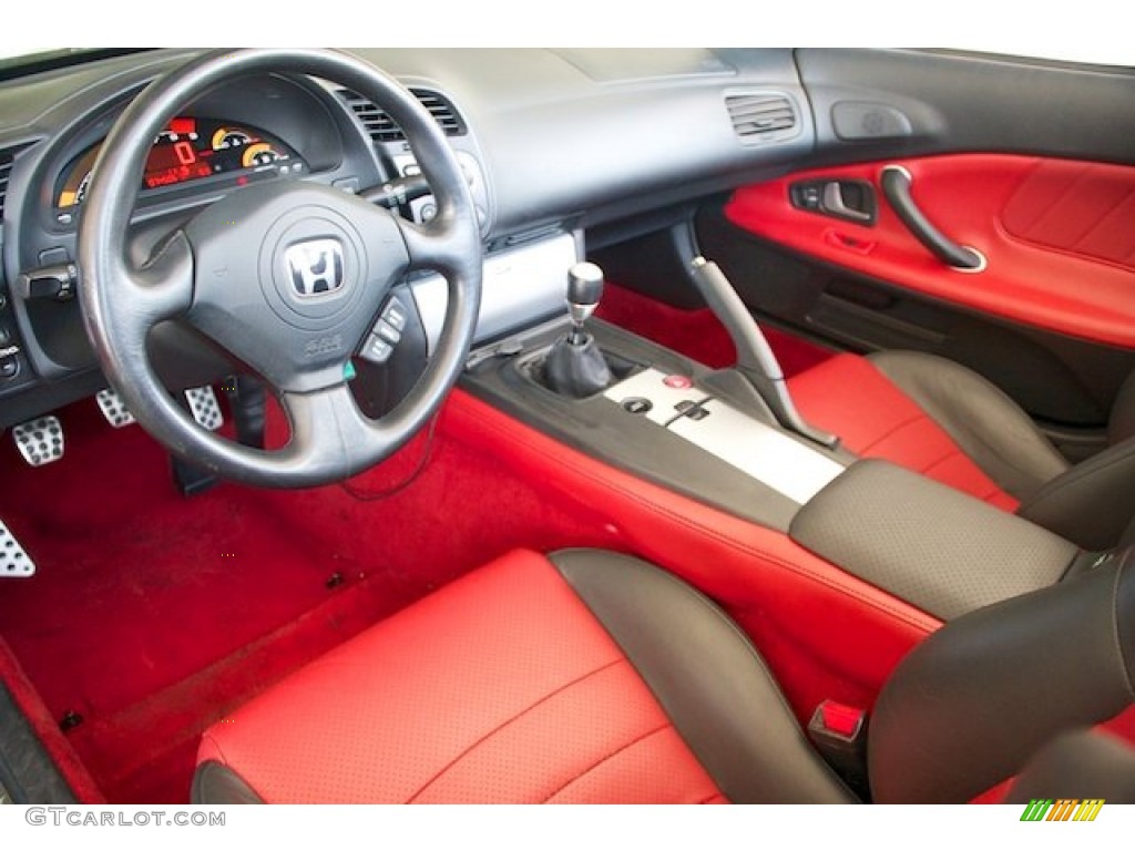 Red Interior 2004 Honda S2000 Roadster Photo #70679539