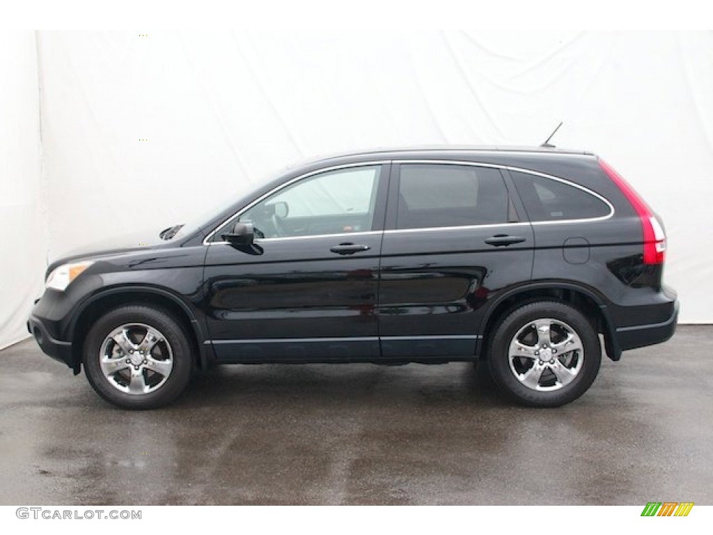 2009 CR-V EX-L - Crystal Black Pearl / Black photo #8