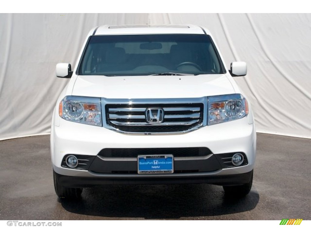 2012 Pilot EX-L - White Diamond Pearl / Gray photo #2