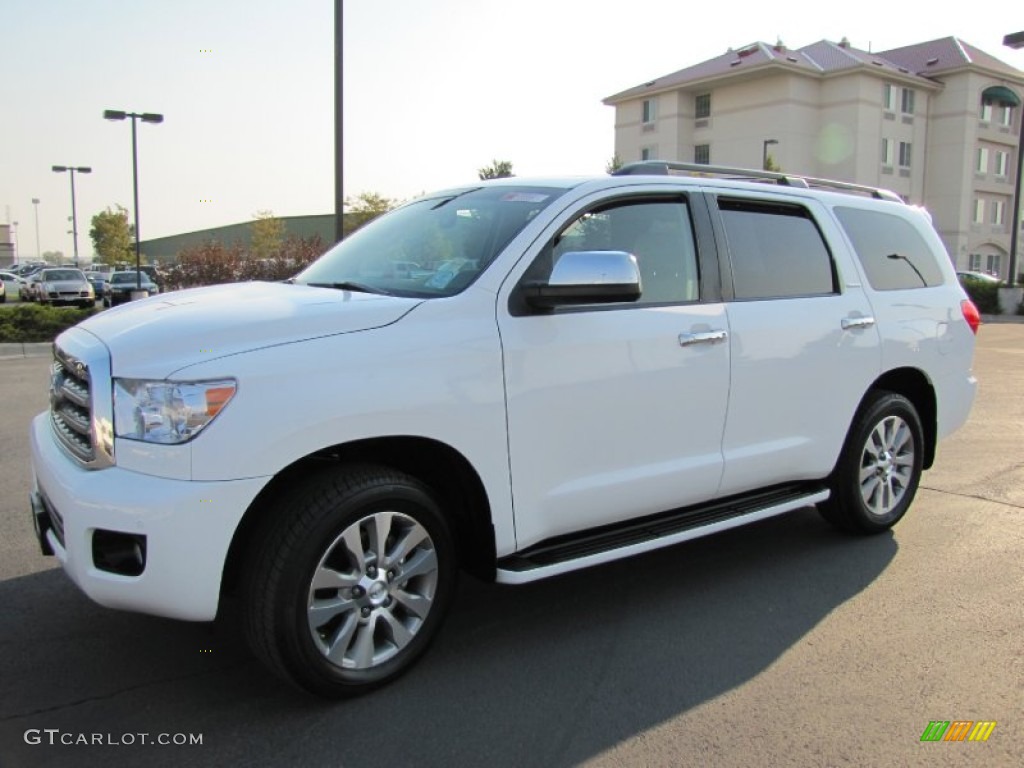 2011 Sequoia Limited 4WD - Super White / Graphite Gray photo #1