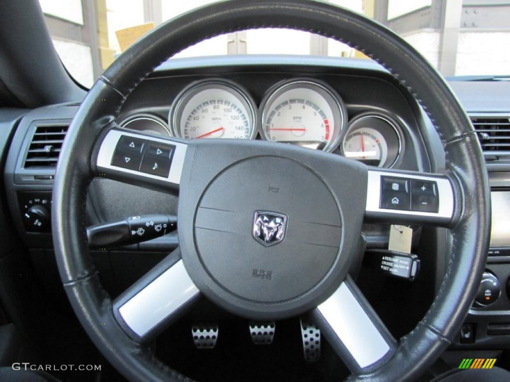 2010 Dodge Challenger R/T Classic Dark Slate Gray Steering Wheel Photo #70683028
