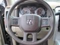 2012 Dodge Ram 2500 HD Light Pebble Beige/Bark Brown Interior Steering Wheel Photo
