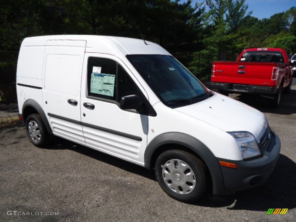 Frozen White 2012 Ford Transit Connect XL Van Exterior Photo #70690220