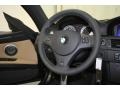Bamboo Beige 2013 BMW M3 Coupe Steering Wheel