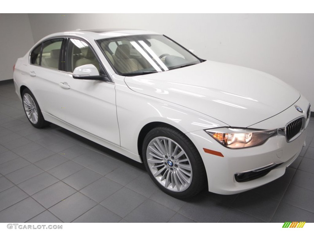 2013 3 Series 328i Sedan - Alpine White / Veneto Beige photo #6