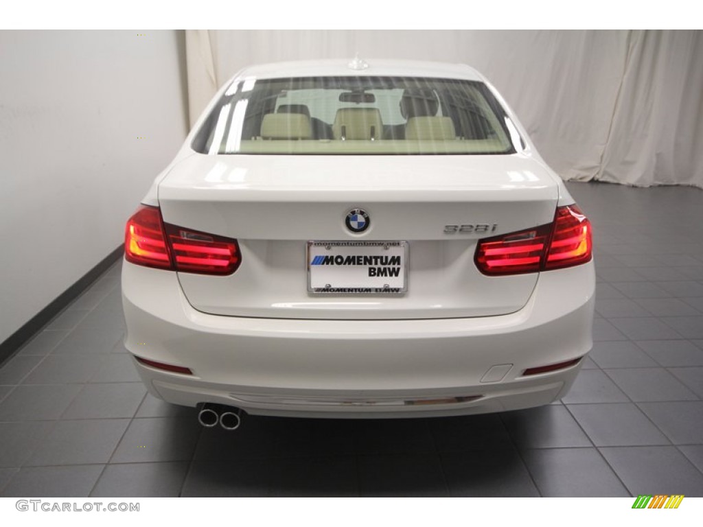 2013 3 Series 328i Sedan - Alpine White / Veneto Beige photo #9