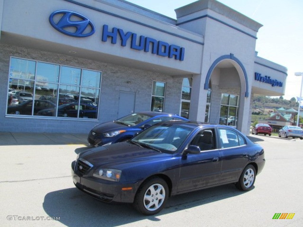 2004 Elantra GLS Sedan - Moonlit Blue / Gray photo #1