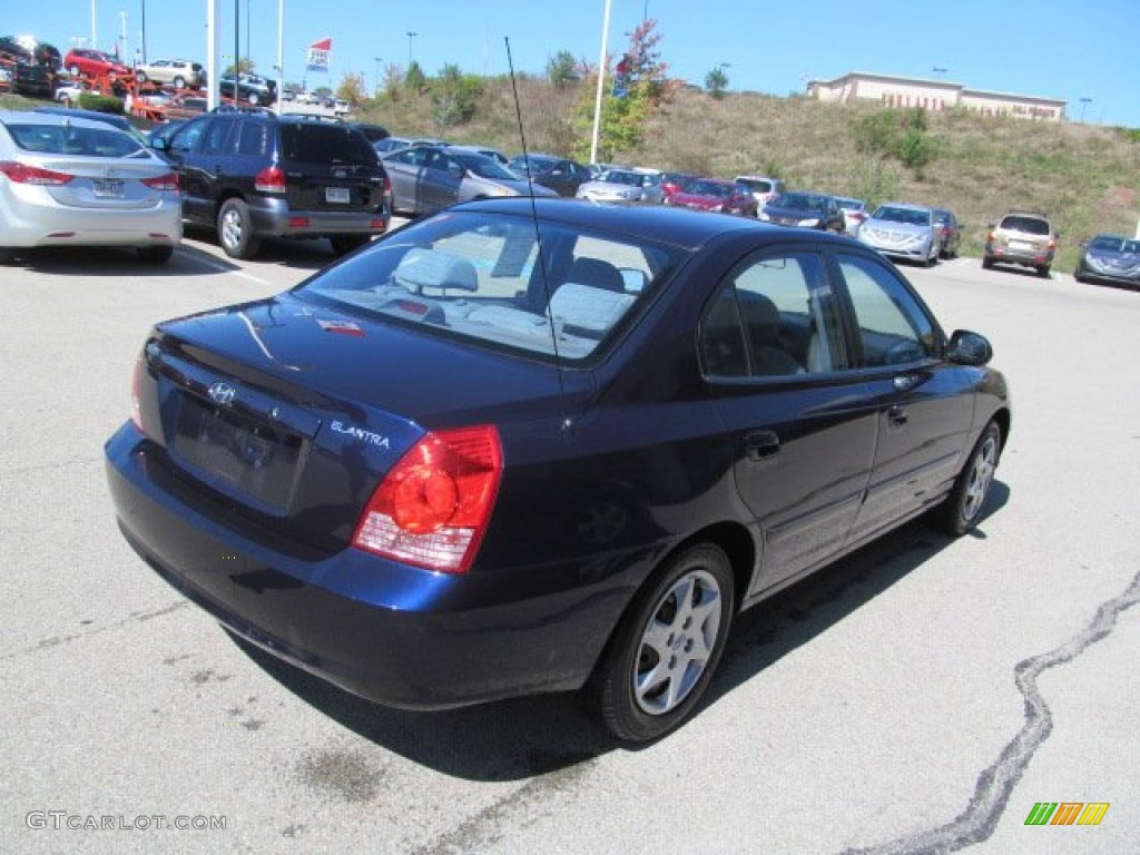 2004 Elantra GLS Sedan - Moonlit Blue / Gray photo #6