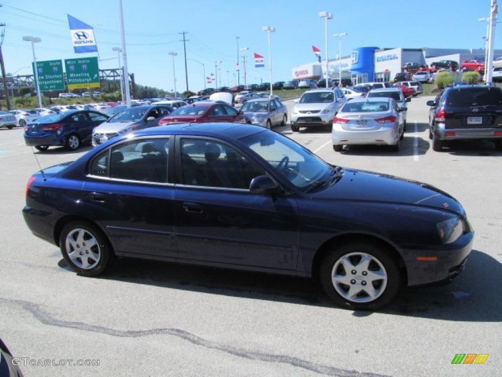 2004 Elantra GLS Sedan - Moonlit Blue / Gray photo #7