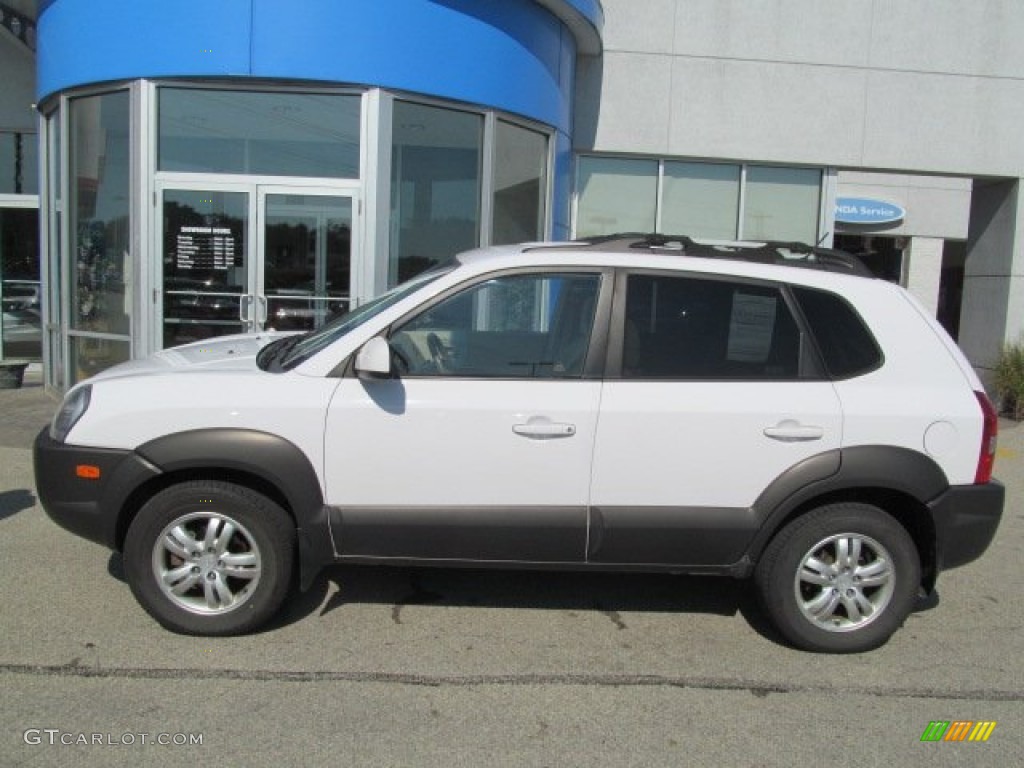 Nordic White 2007 Hyundai Tucson SE 4WD Exterior Photo #70692362
