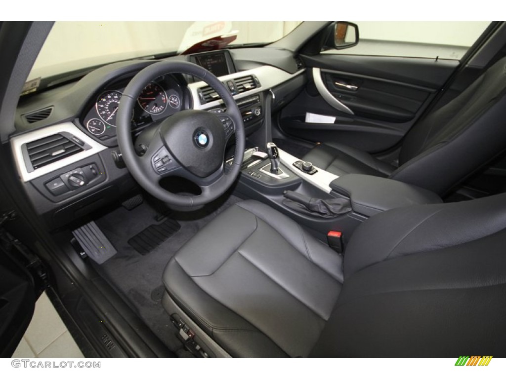 Black Interior 2013 BMW 3 Series 328i Sedan Photo #70692500
