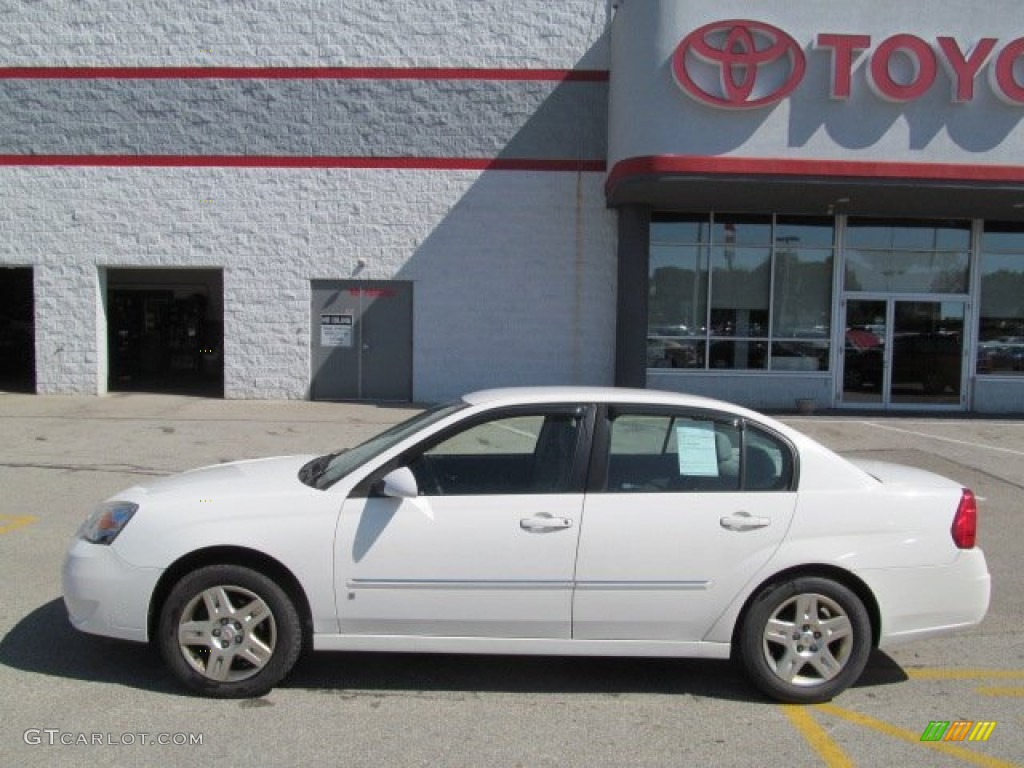 2006 Malibu LT V6 Sedan - White / Titanium Gray photo #2