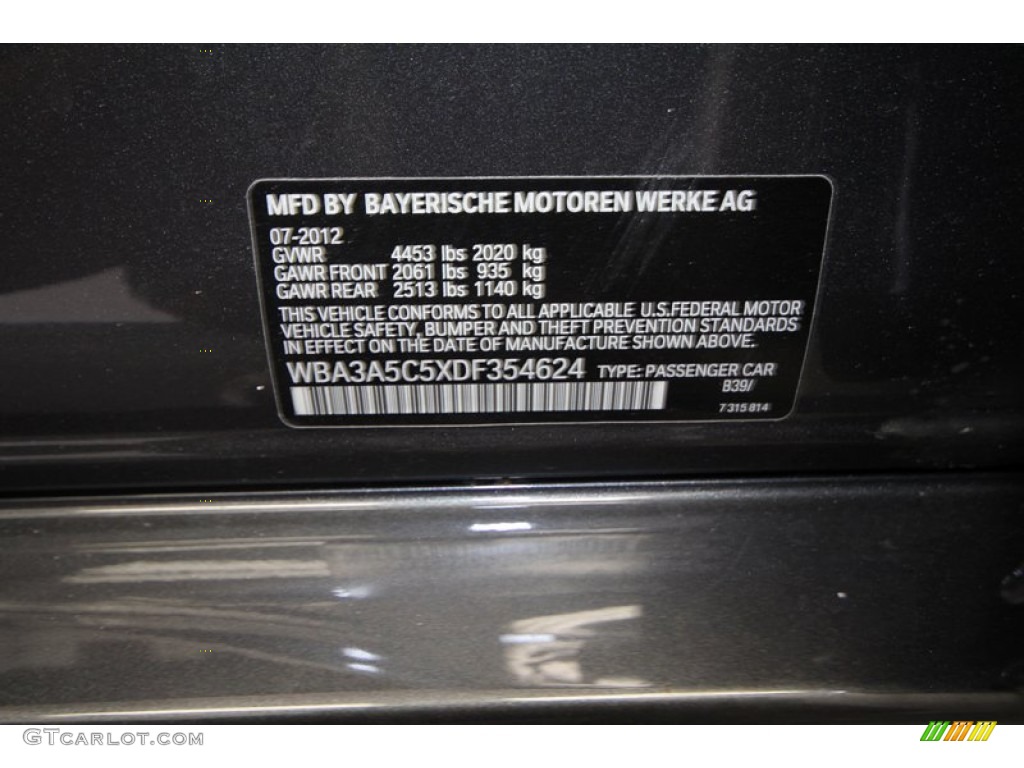 2013 3 Series 328i Sedan - Mineral Grey Metallic / Black photo #10