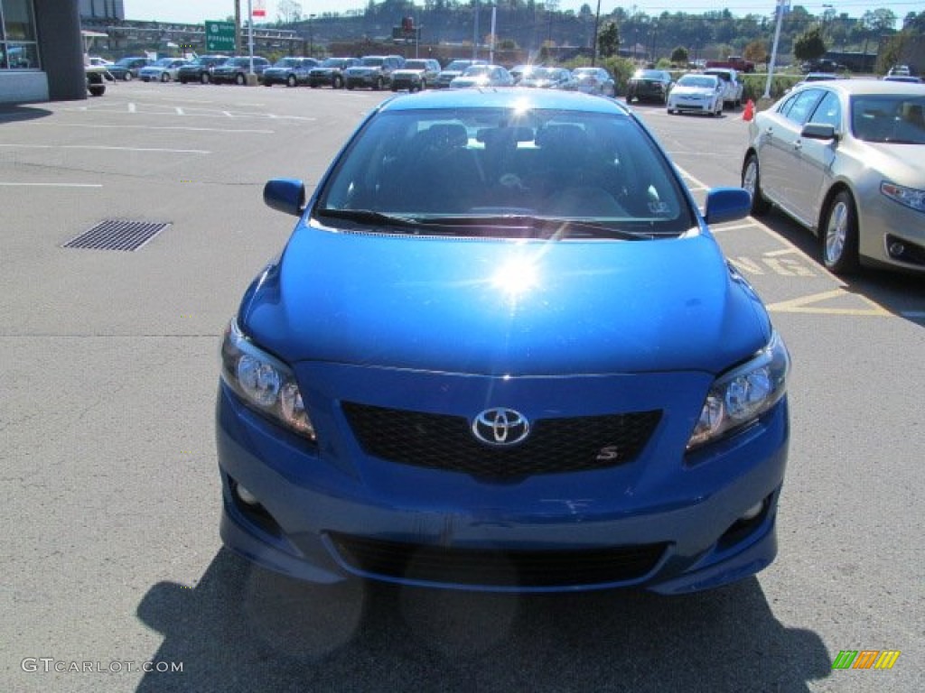 2010 Corolla S - Blue Streak Metallic / Dark Charcoal photo #9