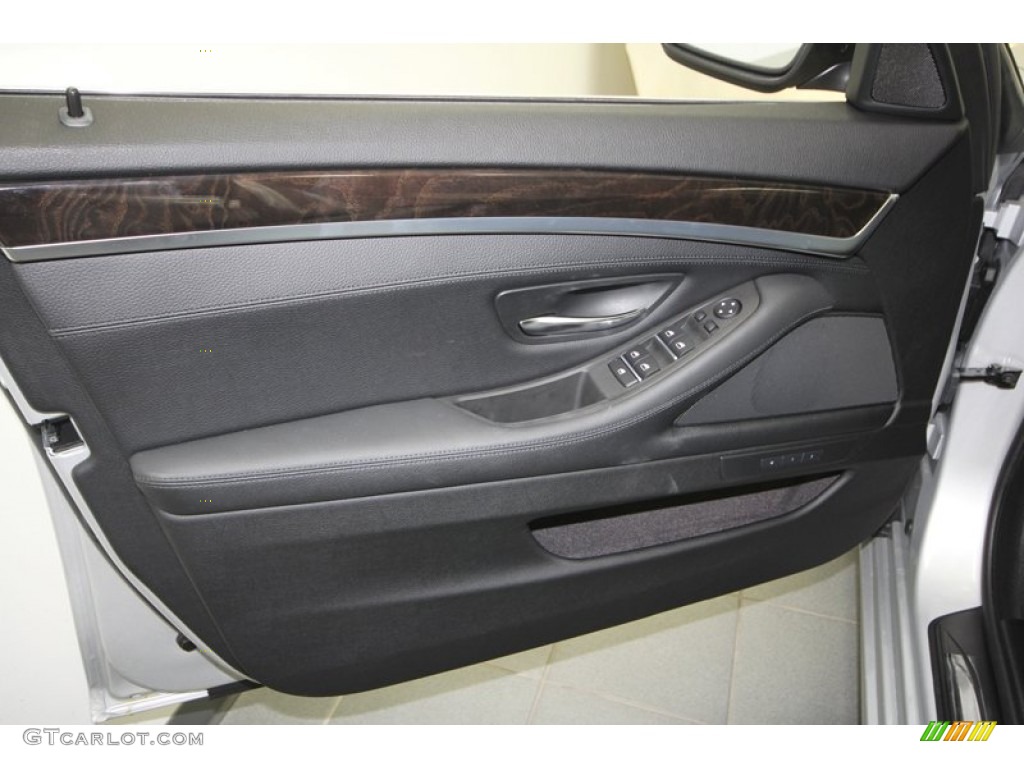 2013 BMW 5 Series 528i Sedan Black Door Panel Photo #70694939
