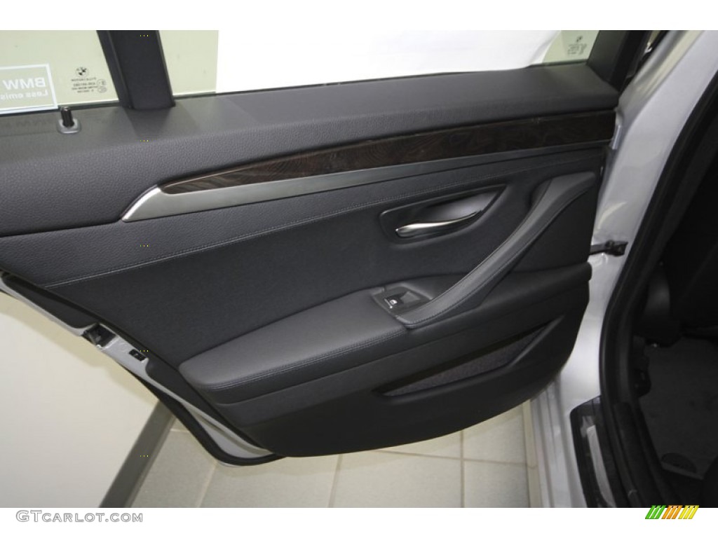 2013 BMW 5 Series 528i Sedan Black Door Panel Photo #70695050
