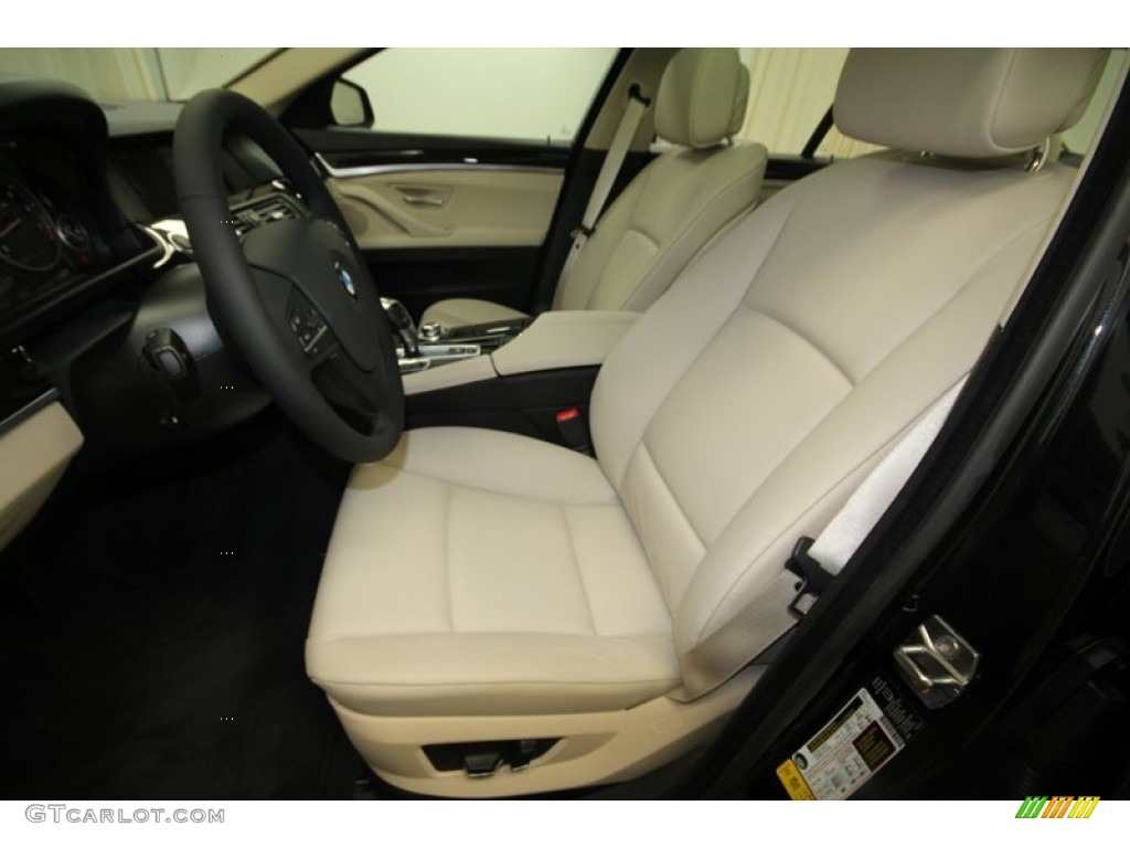Oyster/Black Interior 2013 BMW 5 Series 528i Sedan Photo #70695098