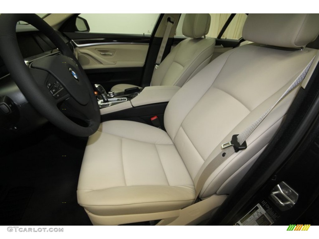 Oyster/Black Interior 2013 BMW 5 Series 528i Sedan Photo #70695349
