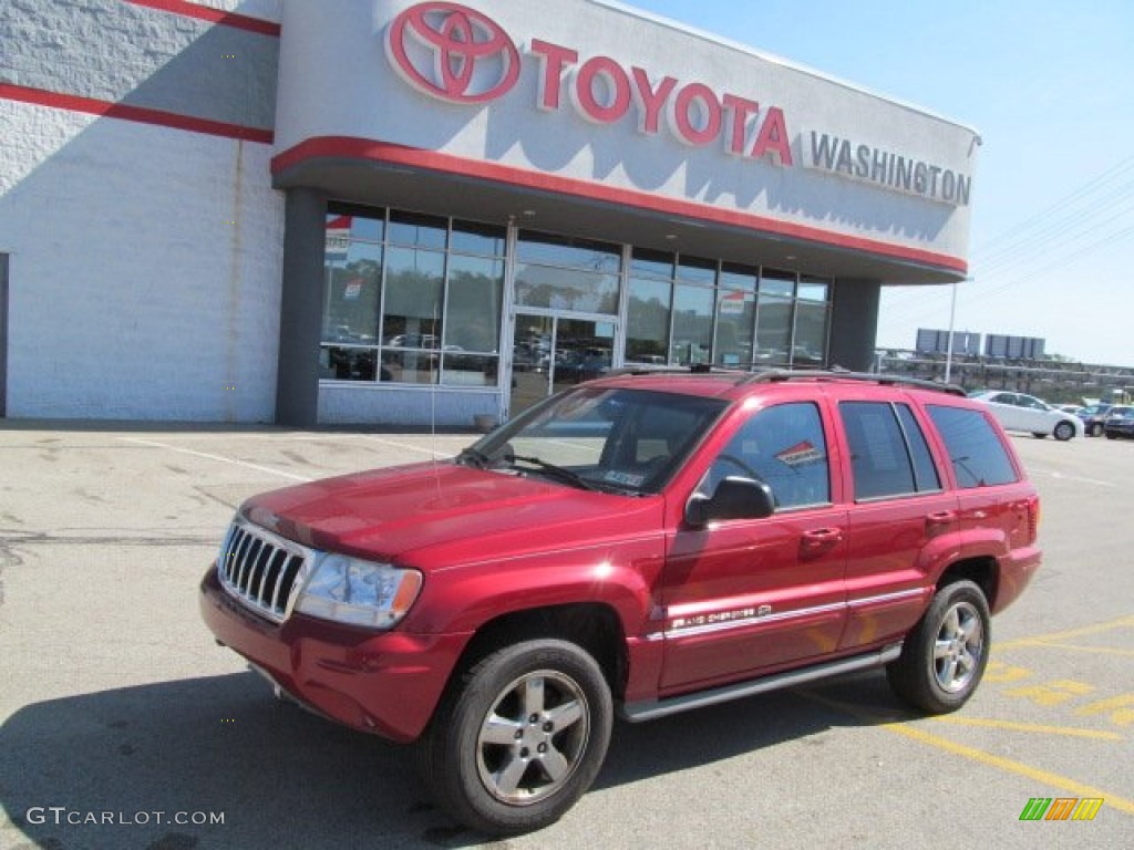 2004 Grand Cherokee Overland 4x4 - Inferno Red Pearl / Dark Slate Gray photo #1