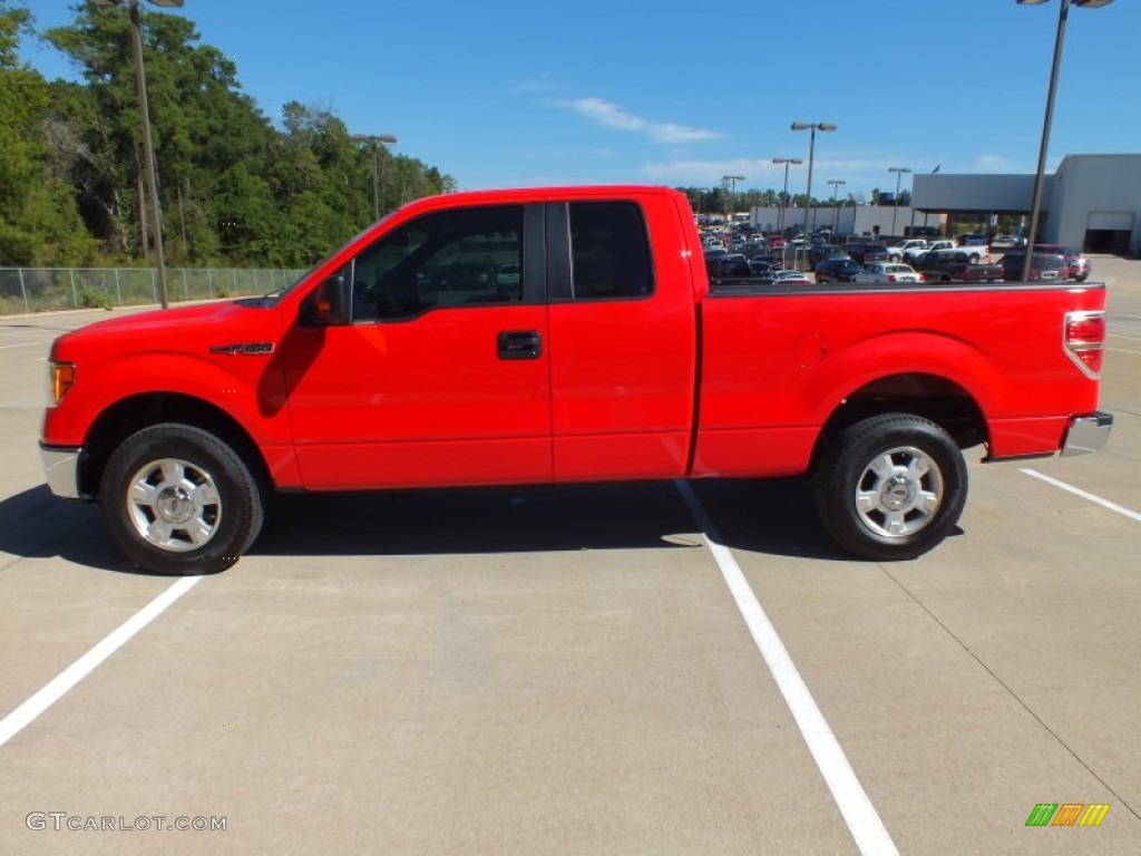 2012 F150 XLT SuperCab - Race Red / Steel Gray photo #8