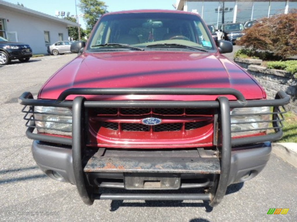 2001 Explorer XLT 4x4 - Toreador Red Metallic / Medium Prairie Tan photo #2