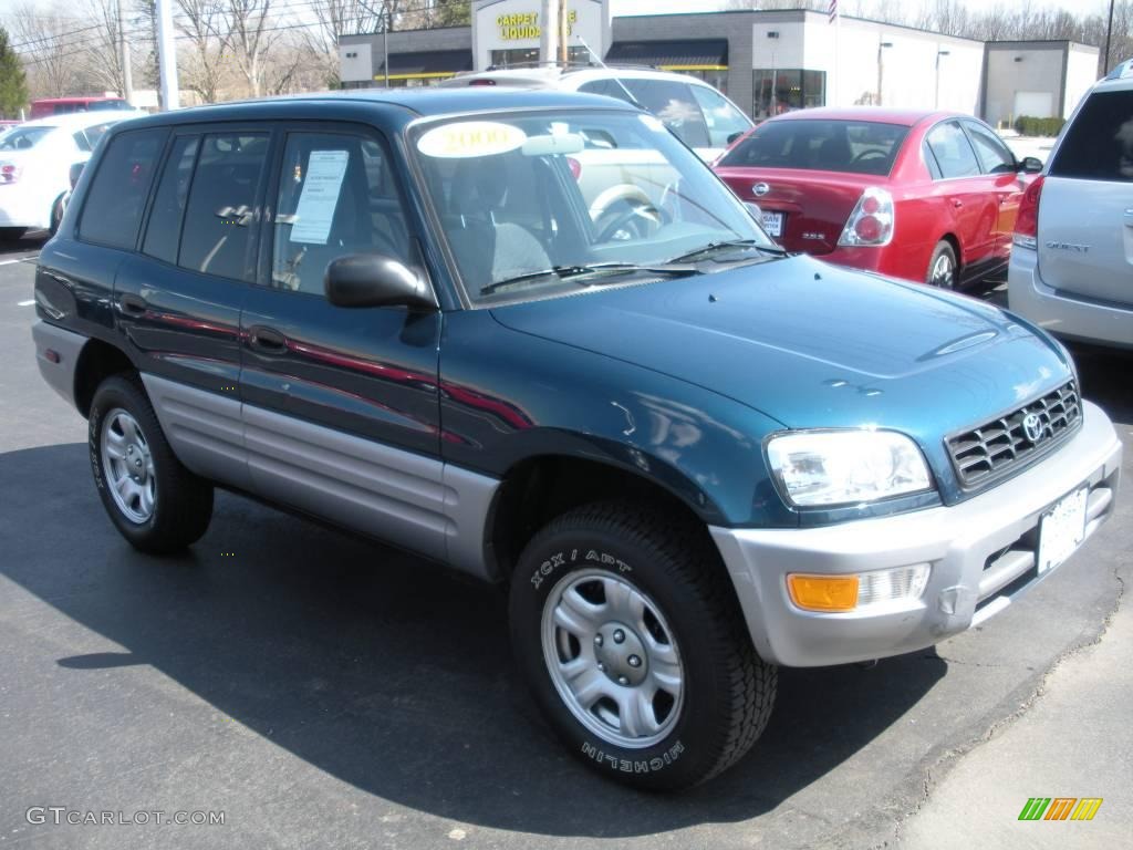 2000 RAV4 4WD - Mystic Teal Mica / Light Charcoal photo #3