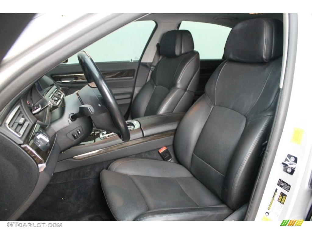 Black Nappa Leather Interior 2009 BMW 7 Series 750i Sedan Photo #70698401