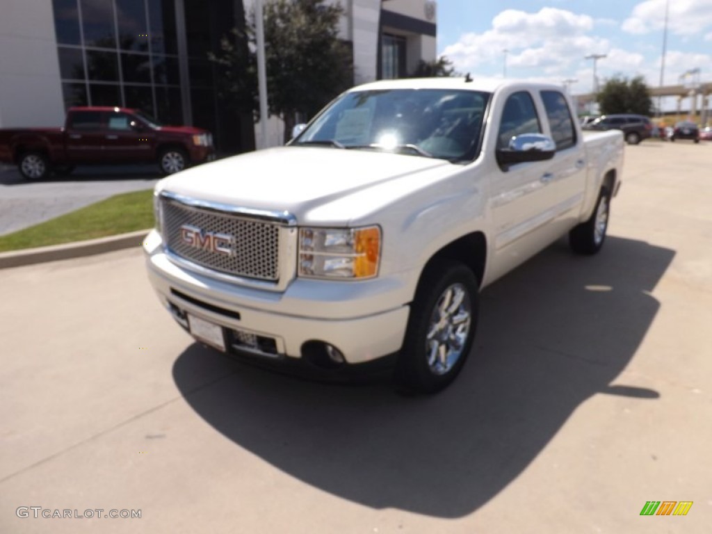 2013 Sierra 1500 Denali Crew Cab - White Diamond Tricoat / Ebony photo #1