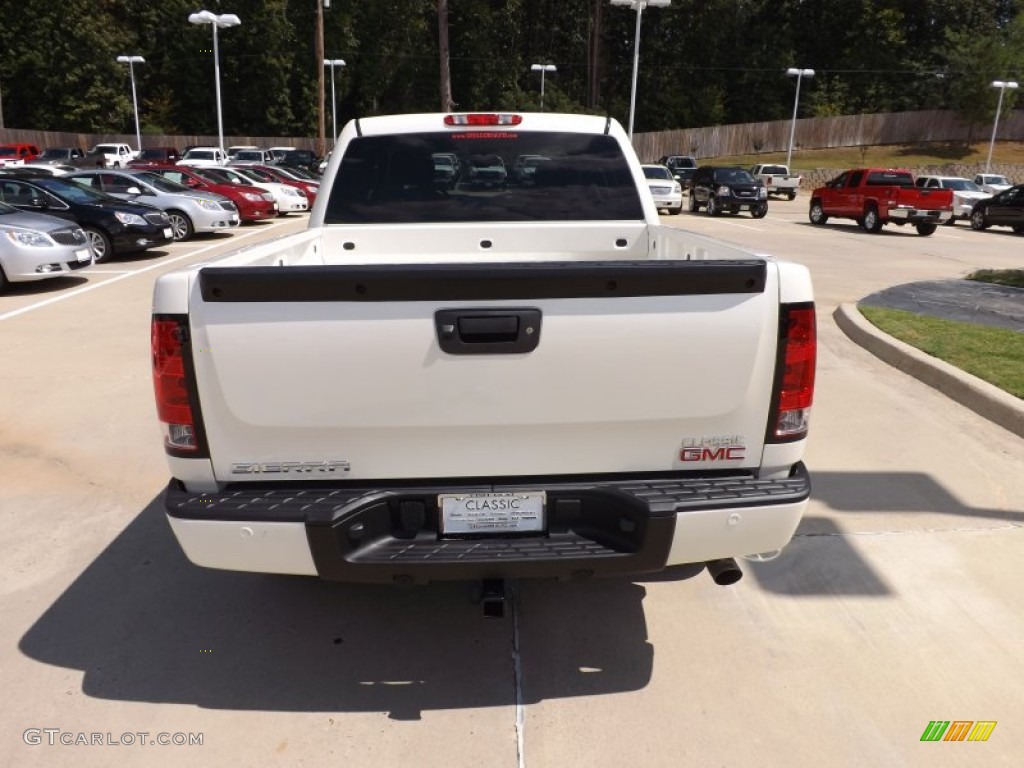 2013 Sierra 1500 Denali Crew Cab - White Diamond Tricoat / Ebony photo #4