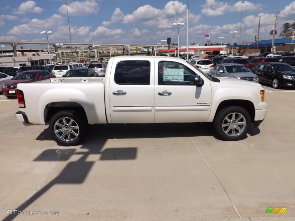 2013 Sierra 1500 Denali Crew Cab - White Diamond Tricoat / Ebony photo #6