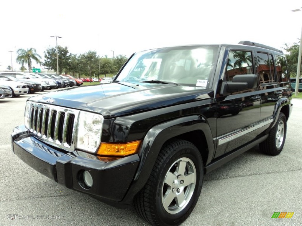 Brilliant Black Crystal Pearl 2010 Jeep Commander Sport Exterior Photo #70700015