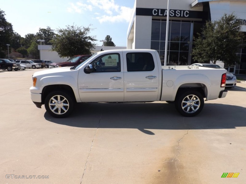 2013 Sierra 1500 Denali Crew Cab - White Diamond Tricoat / Cocoa/Light Cashmere photo #2