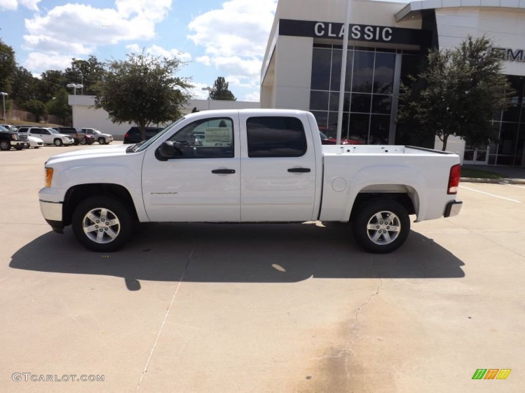 2013 Sierra 1500 SLE Crew Cab - Summit White / Ebony photo #2