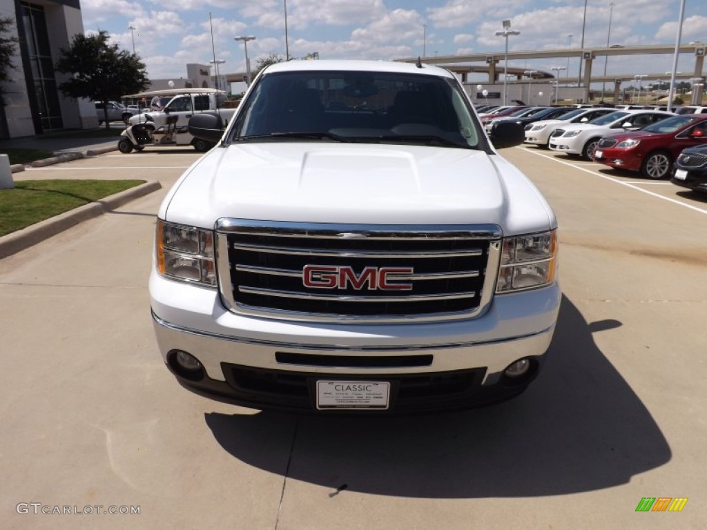 2013 Sierra 1500 SLE Crew Cab - Summit White / Ebony photo #8