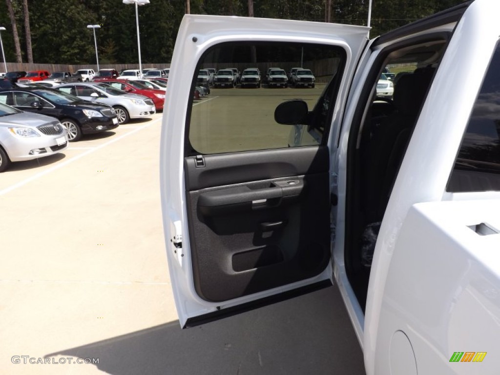 2013 Sierra 1500 SLE Crew Cab - Summit White / Ebony photo #16